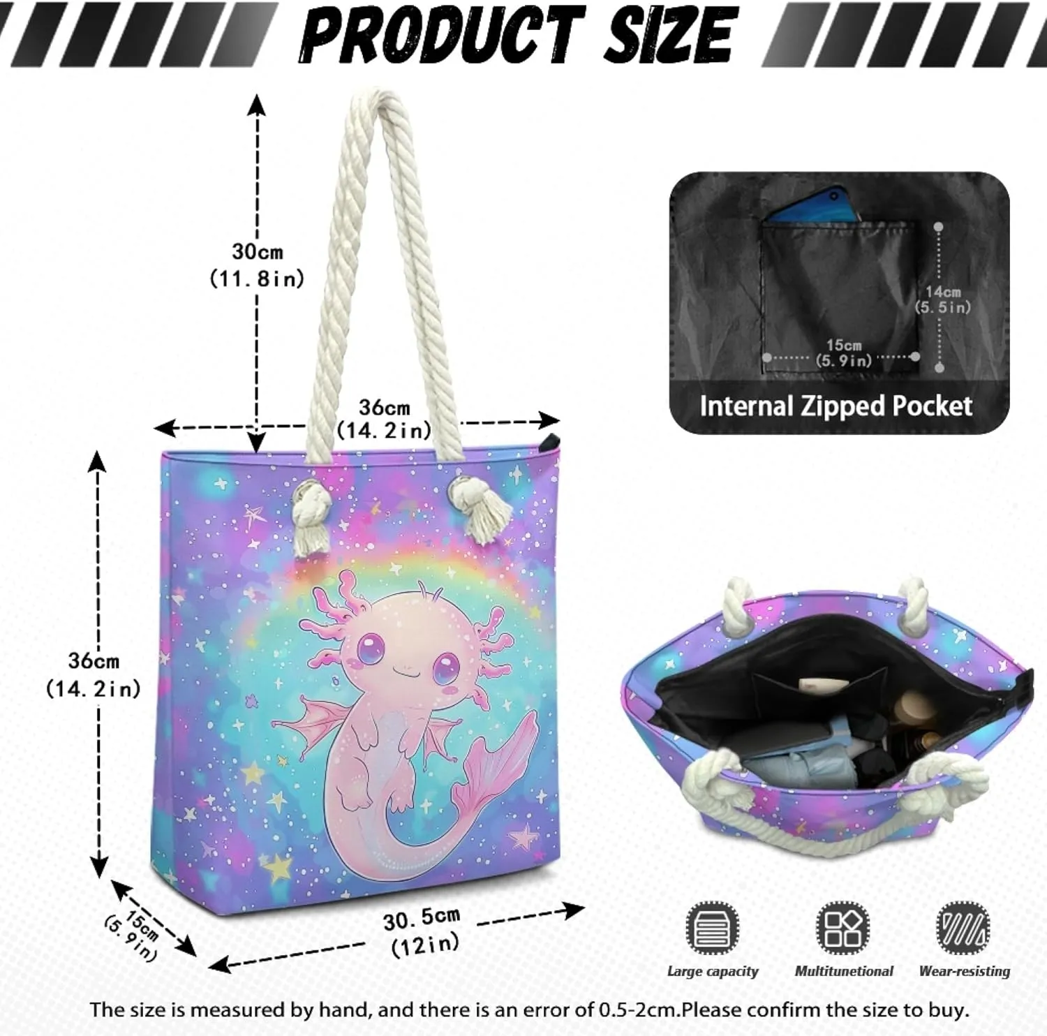 Tote Bags for Women Beach Bag Large Capacity Grocery Bags for Lady Lightweight Handbag