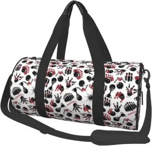 Travel Duffle Bag, bowling Sports Gym Bag for Women Men, Carry On Bag Weekender Overnight Duffel Bag, Personal Item Travel Bag