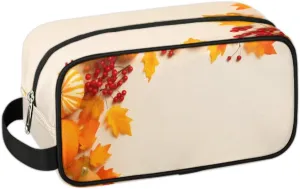 Travel Toiletry Bag for Women Men Pumpkins Thanksgiving Hanging Cosmetic Bag Waterproof Makeup Bag for Shaving Makeup Toothbrush & Travel Essentials