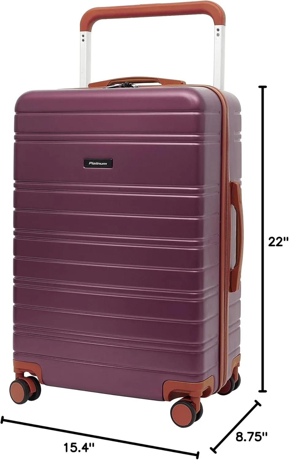 Travelers Club 2PC Navigate Luggage Set, Burgundy, 20" Carry-On