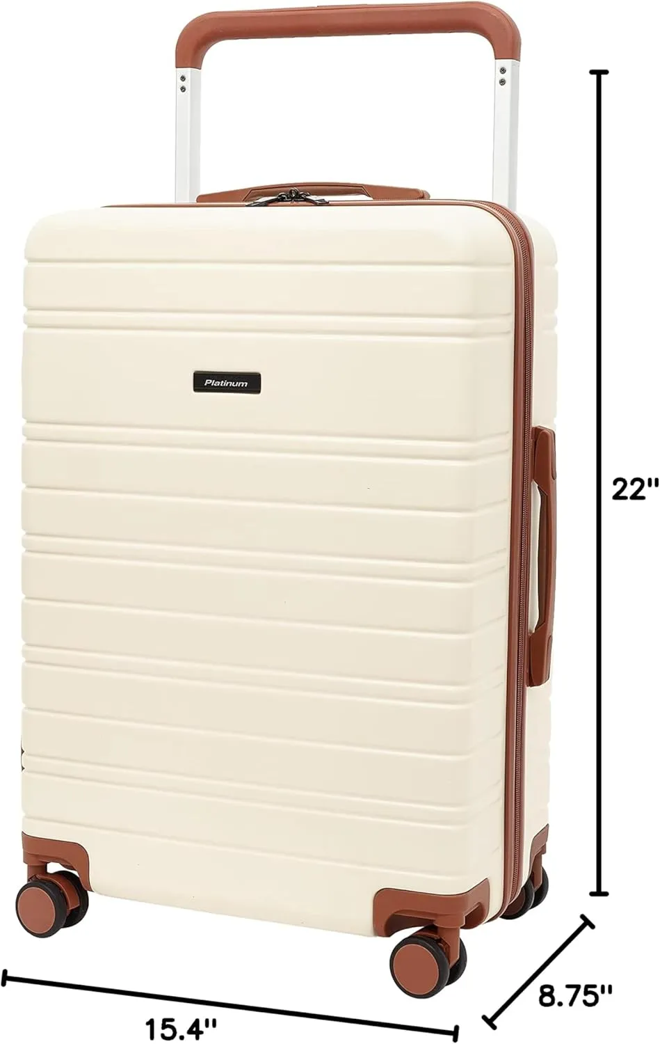 Travelers Club 2PC Navigate Luggage Set, Ivory, 20" Carry-On