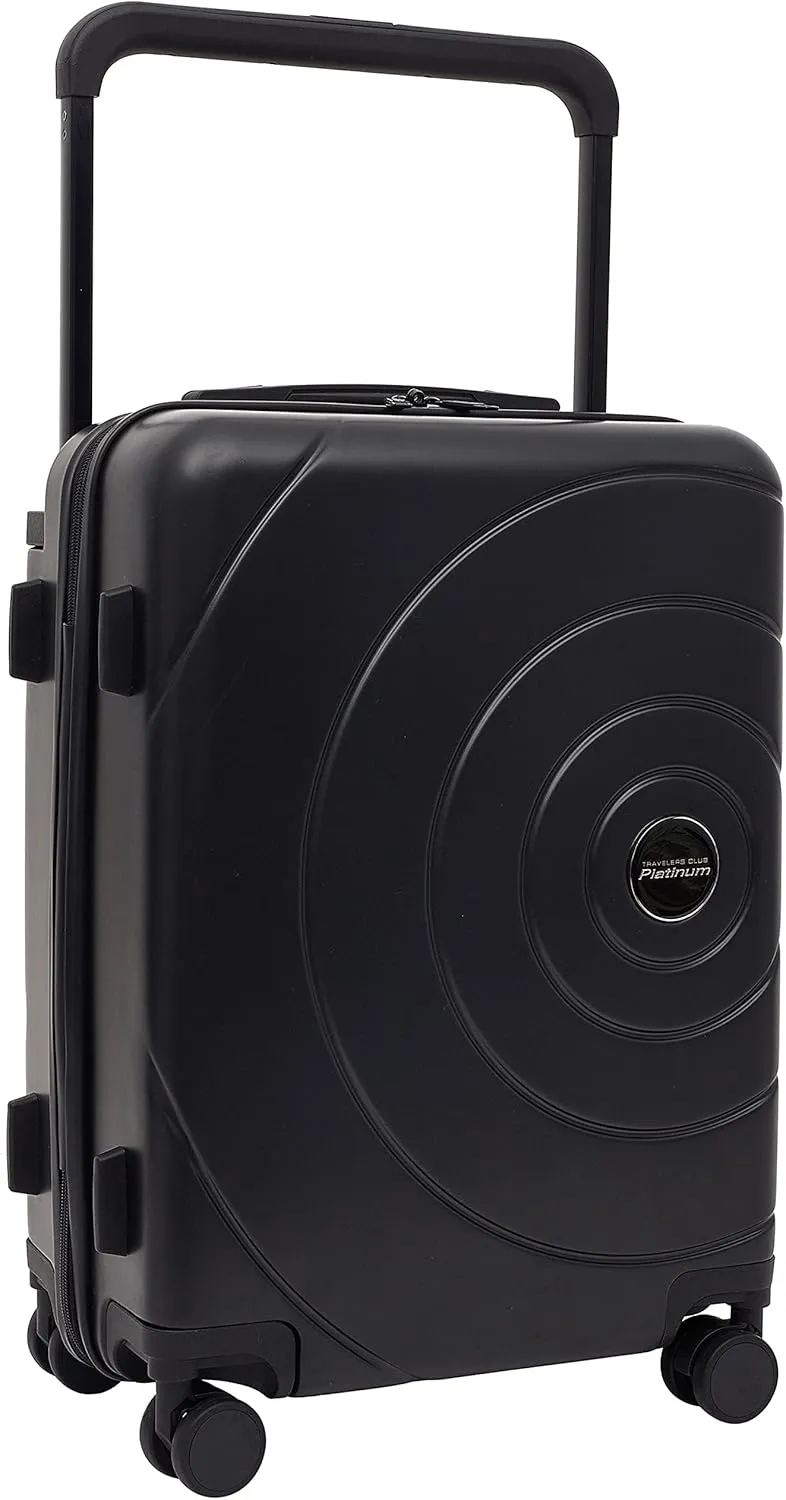 Travelers Club 2PC Odyssey Luggage Set, Black, 20" Carry-On