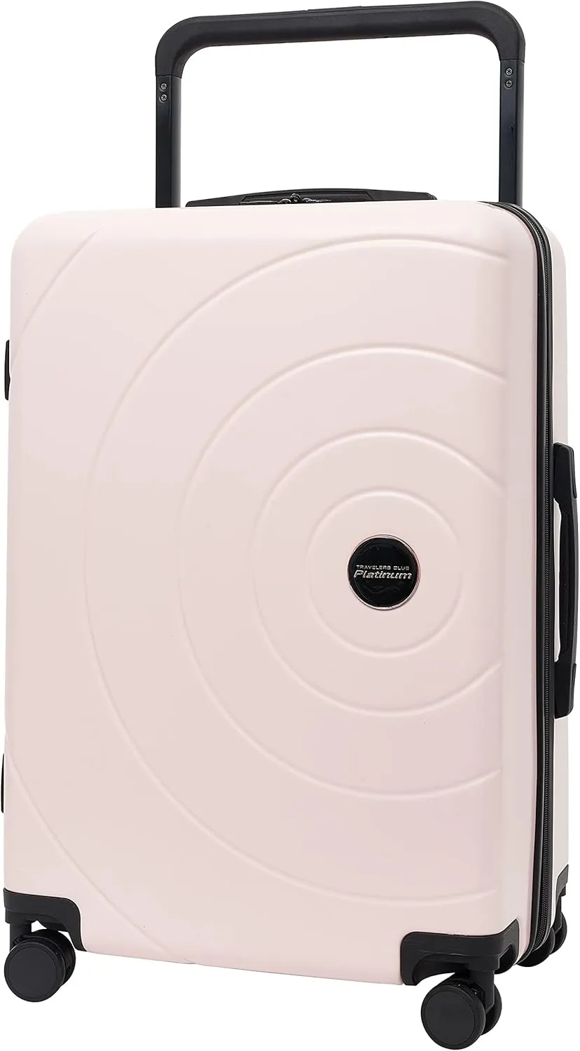 Travelers Club 2PC Odyssey Luggage Set, Blush, 20" Carry-On