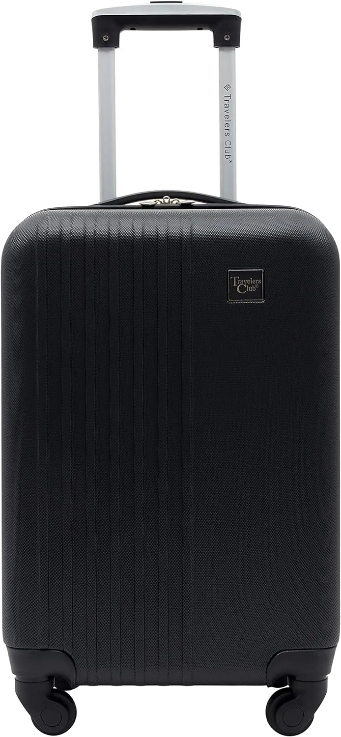 Travelers Club Cosmo Hardside Spinner Luggage, Black, Carry-On 20-Inch