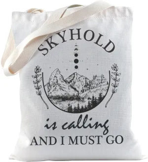 TSOTMO Game Merch Skyhold Dragon Gift Apostate Mage Gift RPG Gift Dragon Video Game Tote Bag for Gamer