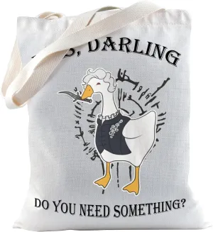 TSOTMO Goose Gift Honk Gift Goose Game Gift Goose Astarion Yes Darling Do You Need Something Tote Bag For Goose Lovers