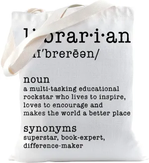 TSOTMO Librarian Gift Librarian Shoulder Bag Bookworm Gift Librarian Library Reading Organizer Gift Book Lovers Gift