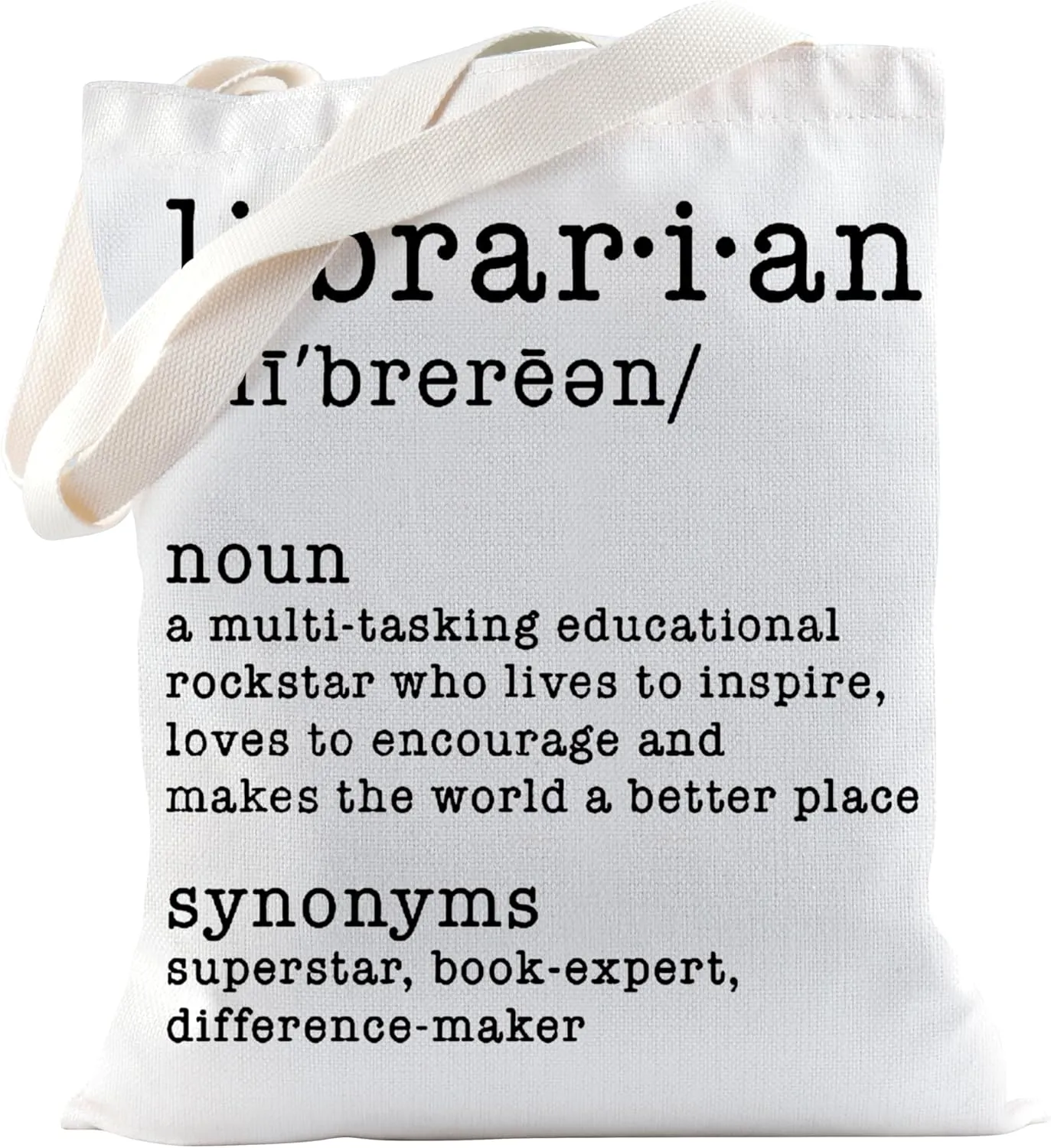 TSOTMO Librarian Gift Librarian Shoulder Bag Bookworm Gift Librarian Library Reading Organizer Gift Book Lovers Gift