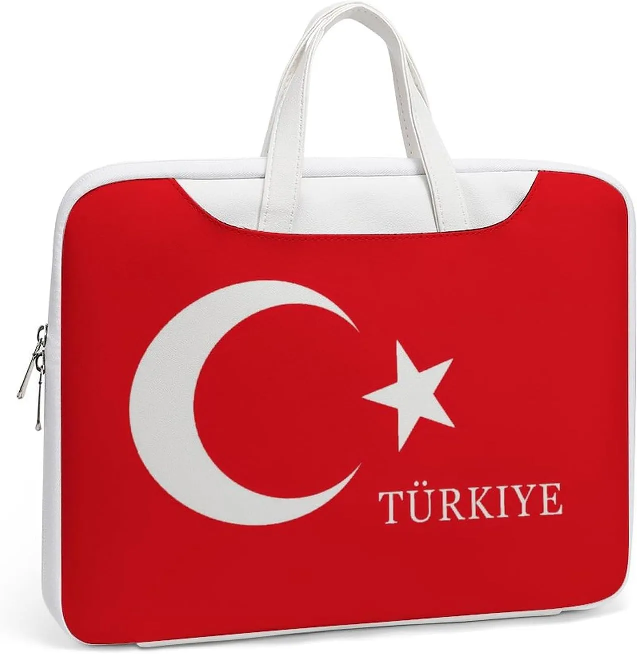 Turkey Turkish Flag of Trkiye Leather Bag Laptop Case Slim Water Resistant Computer Bags with Handle Briefcase for Work