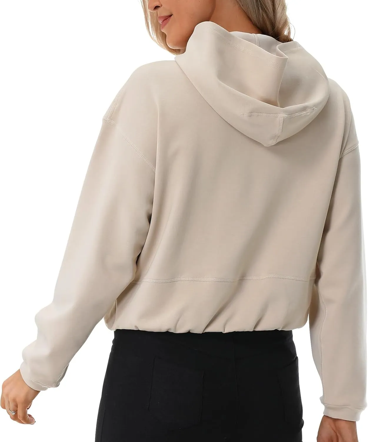 Turnhier Womens Zip Up Hoodies Long Sleeve Cropped Sweatshirts Jackets Casual Fall Outfits Winter Clothes with Pockets