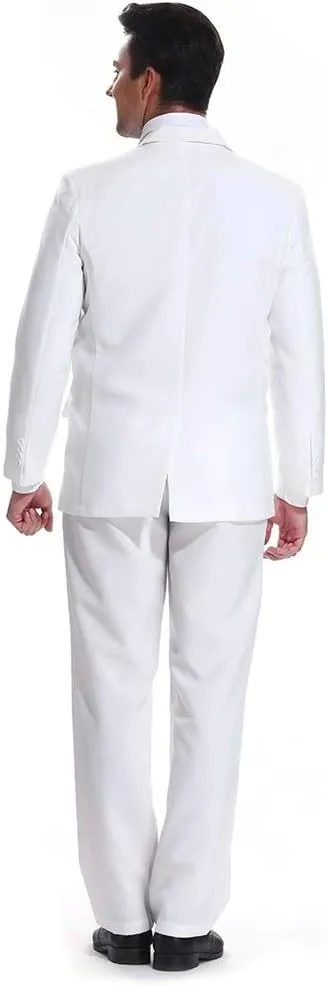 U LOOK UGLY TODAY Men's Party Suit Solid Color Prom Suit for Themed Party Events Clubbing Jacket with Tie Pants