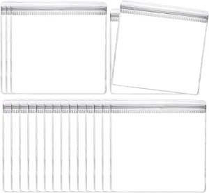 uxcell 100pcs PVC Jewelry Bags 5.1 x 5.1 Inch Self Seal Jewelry Pouches Clear Zipper Bags for Necklace Ring Earring Jewelry Packaging, Transparent