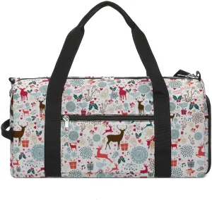 Variety of Deer Sports Tote Gym Bag for Women Men, Overnight Bag with Shoe Compartment Water Resistant