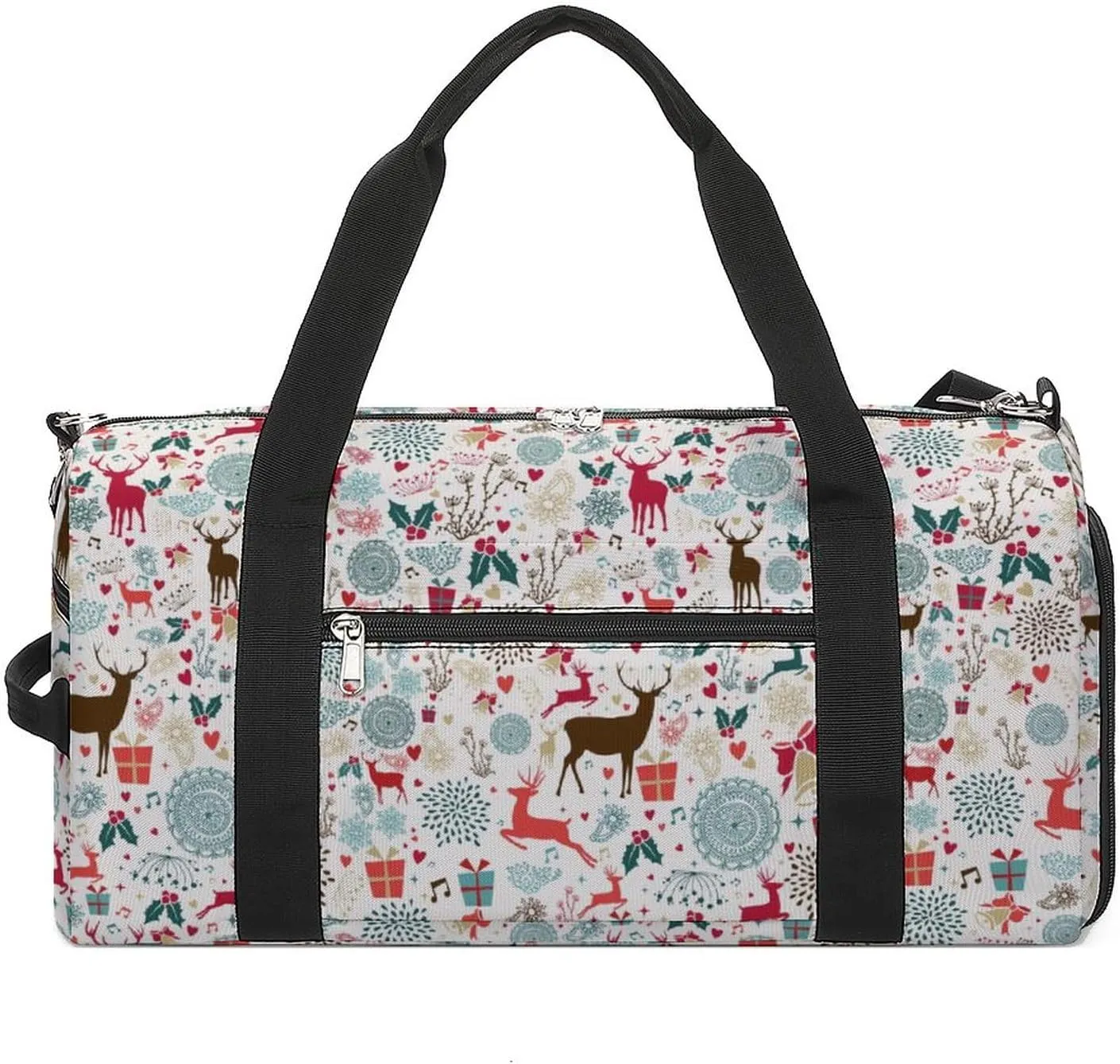 Variety of Deer Sports Tote Gym Bag for Women Men, Overnight Bag with Shoe Compartment Water Resistant