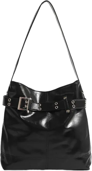 Vintage Large Tote Bag Women Y2k Purse Studded Purses Leather Hobo Bags Grunge Gothic Crossbody Bags