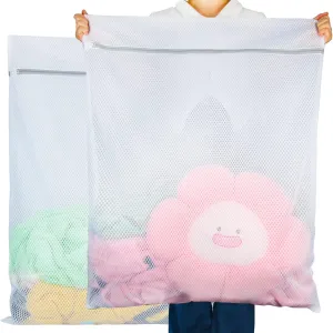 Vivifying Extra Large Mesh Laundry Bag, 2 Pack Honeycomb Laundry Bags Mesh Wash Bags for Coats, Stuffed Toys, Blanket, Sweater, Delicates Clothes (27x 35Inches)