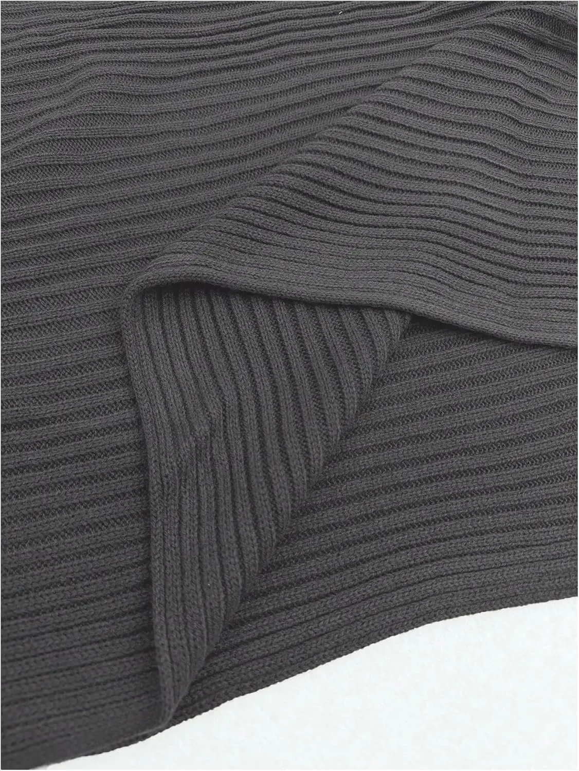 WDIRARA Women's Plus Size Off The Shoulder Batwing Long Sleeve Sweater Pullovers