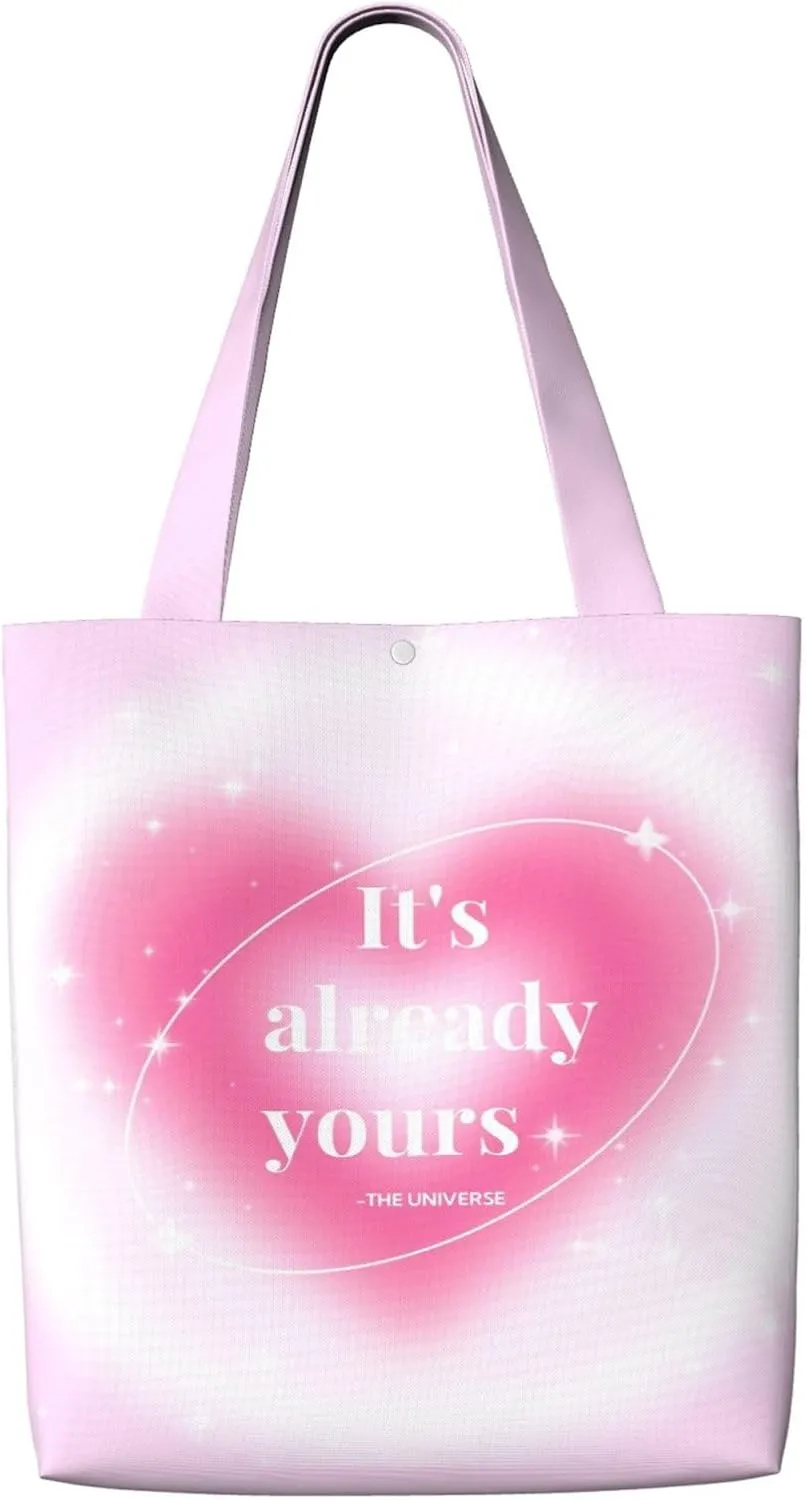 What If It All Works Out Canvas Tote Bag Shoulder Bag For Women'S Reusable Tote Bag For Shopping Camping