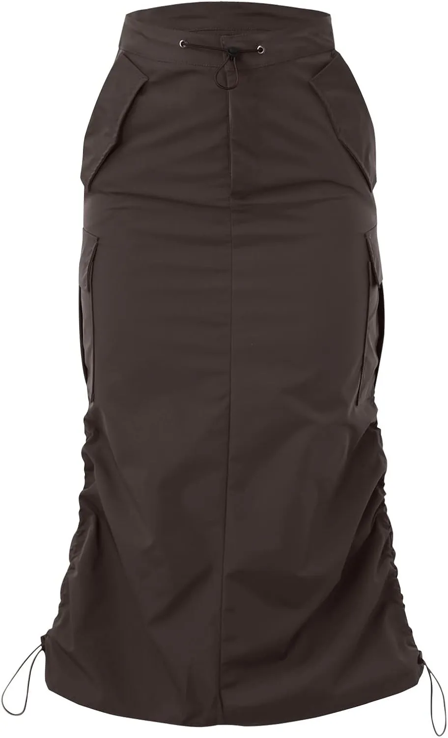 Women Cargo Midi Denim Skirt High Waisted Skirts Denim Skirt with Pocket Spring Dresses Pencil Skirts for Women's