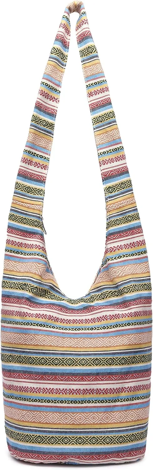 Women Shoulder Handbags Fashion canvas Hippie Crossbody Bags Bohemian Animal Prints Hobo Bags