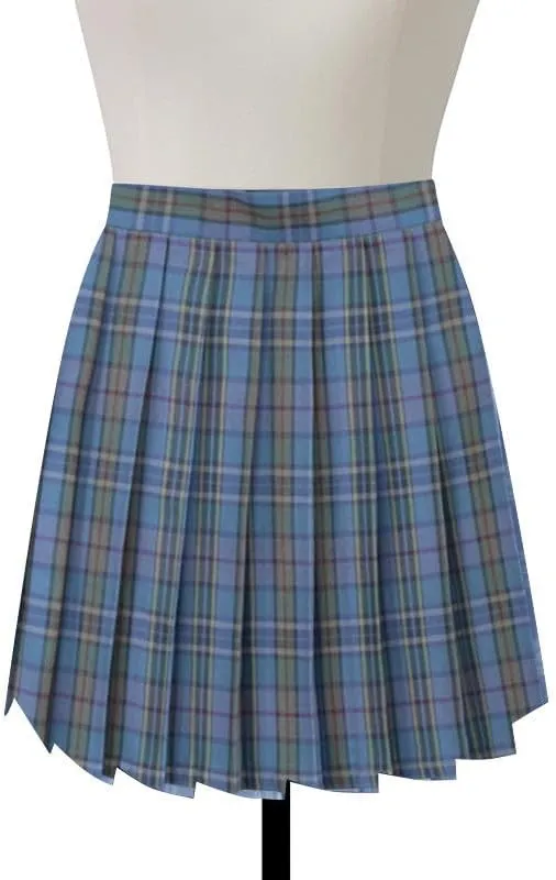 Women Vintage Plaid Print Pleated Skirt High Waisted Uniform Role Play Mini Skirts Casual Streetwear A-line Skirts