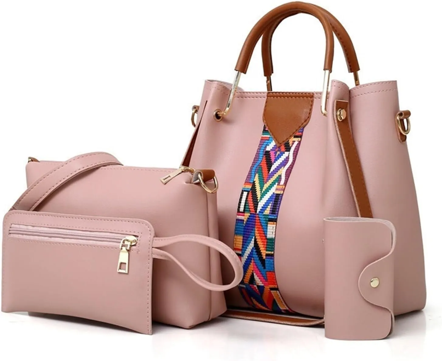 Women's Bag Fashion Four-piece Set Mother Bag Portable Shoulder Messenger Bag Bucket Bag
