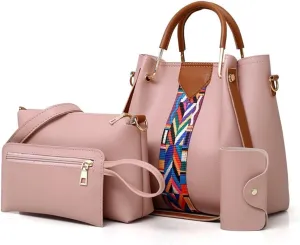Women's Bag Fashion Four-piece Set Mother Bag Portable Shoulder Messenger Bag Bucket Bag