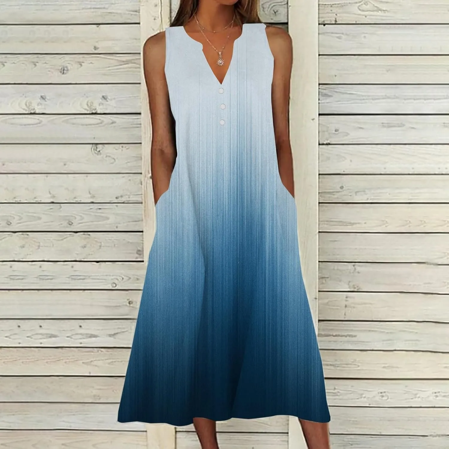 Womens Boho Summe Dresses Midi Sundresses Casual V Neck Plus SizeLoose Flowy Maxi Dress for Women 2025