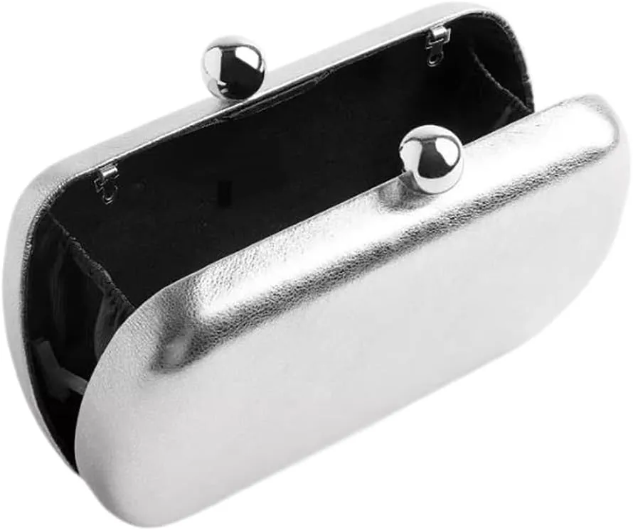 Womens Faux Leather Clutch Metalilc Studs Handbag Trendy Rivet Crossbody Bag Designer Handbags for Cocktail Party