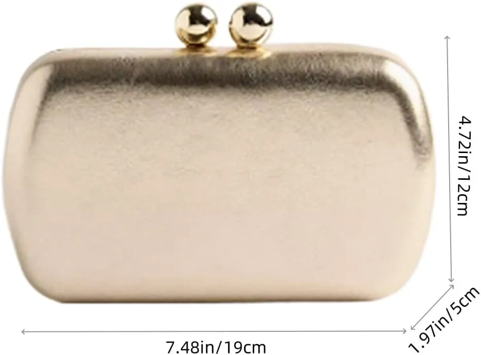 Womens Faux Leather Clutch Metalilc Studs Handbag Trendy Rivet Crossbody Bag Designer Handbags for Cocktail Party