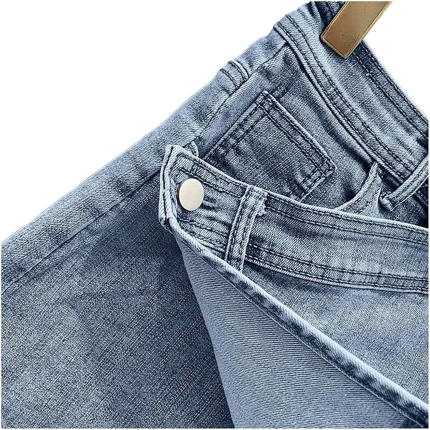 Women's High Waisted Jean Skirts Irregular Hem Slim Fit Denim Mini Skirt Y2K Mini Cargo Skirt Vintage Streetwear