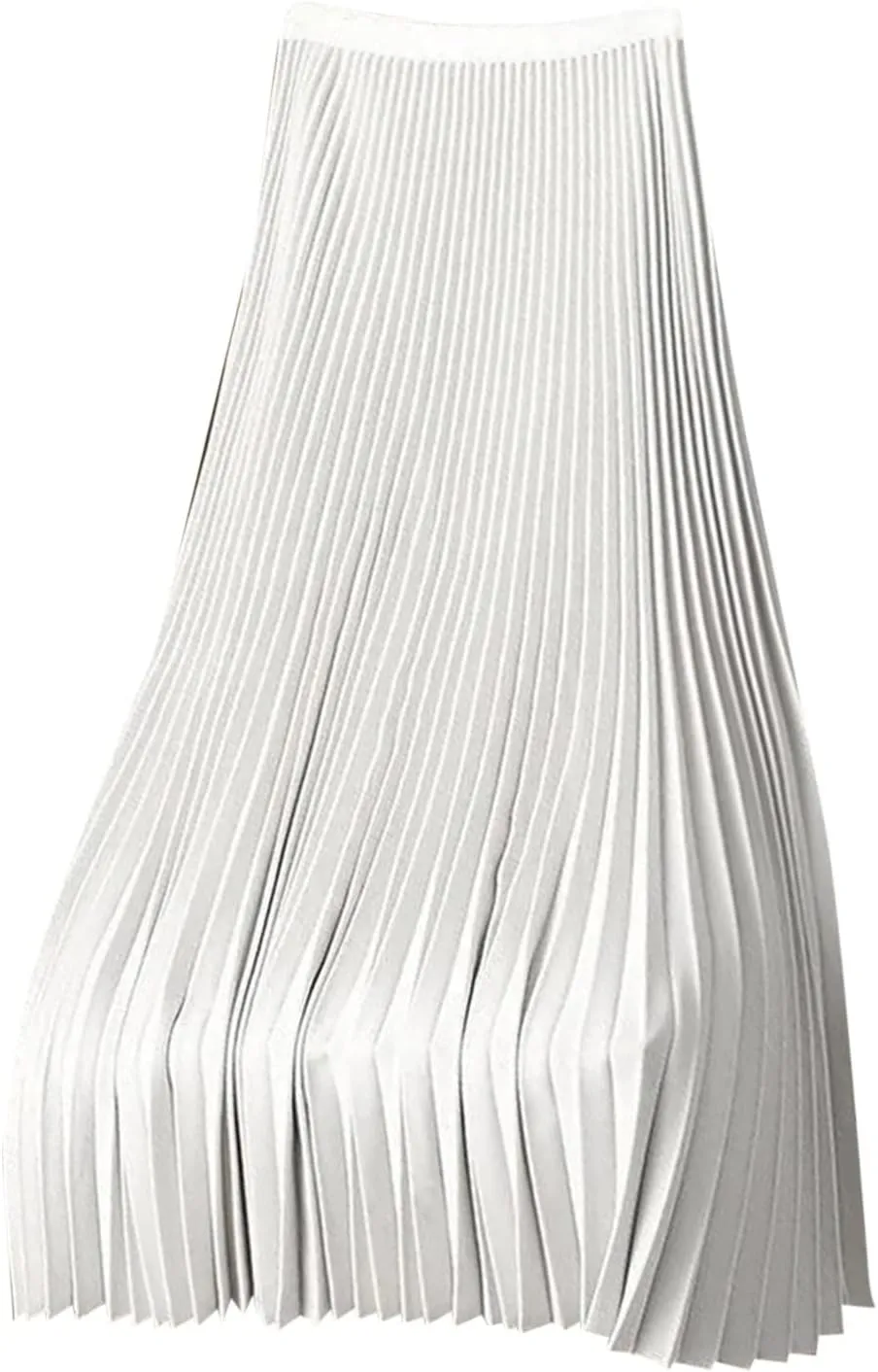 Womens Lightweight Pleated Skirt Summer High Waist Swing Midi Skirts Casual Versatile Flowy Plain A-Line Skirts