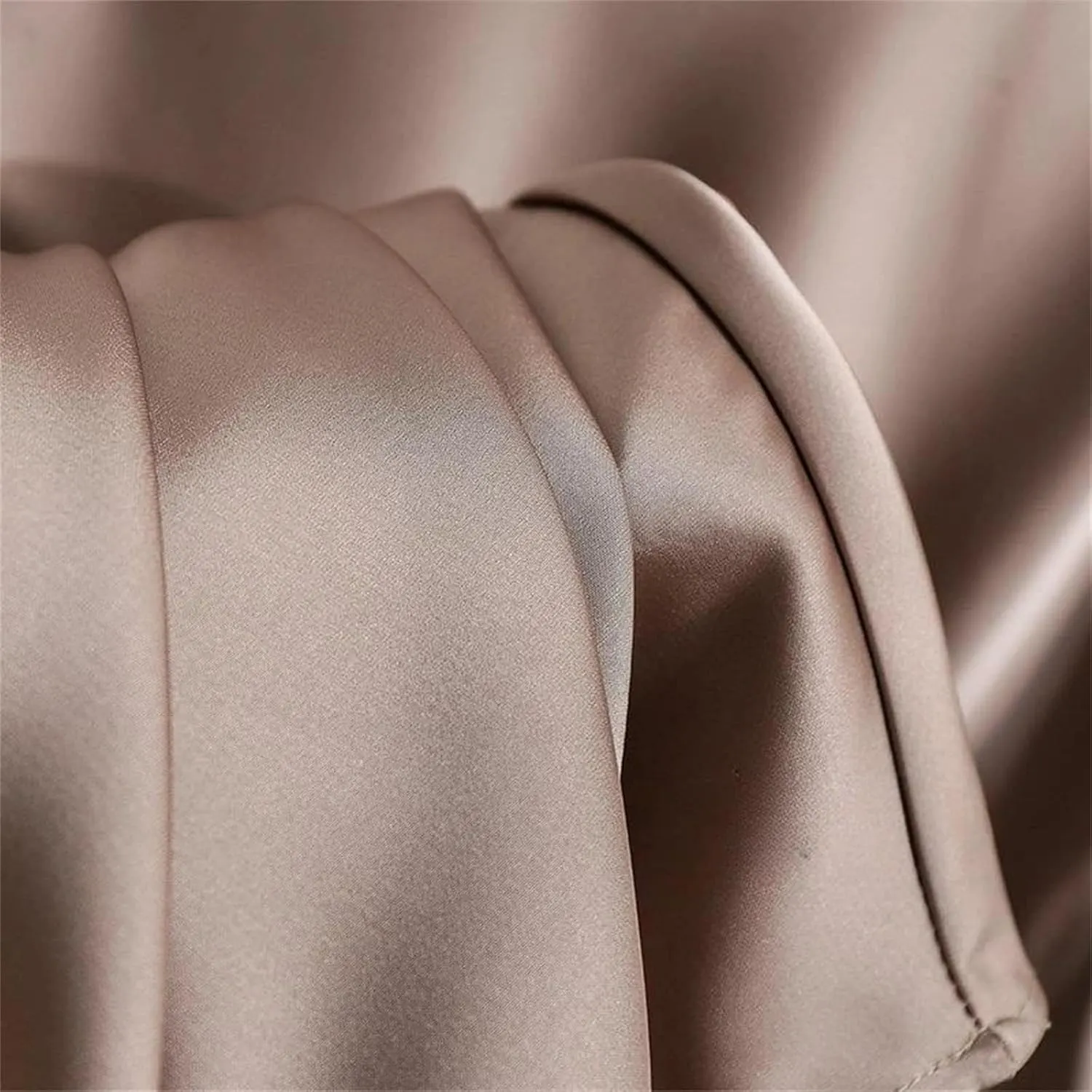 Women's Satin Long Skirt,Fashion Office Lady Elastic Waist Solid Color Skirts