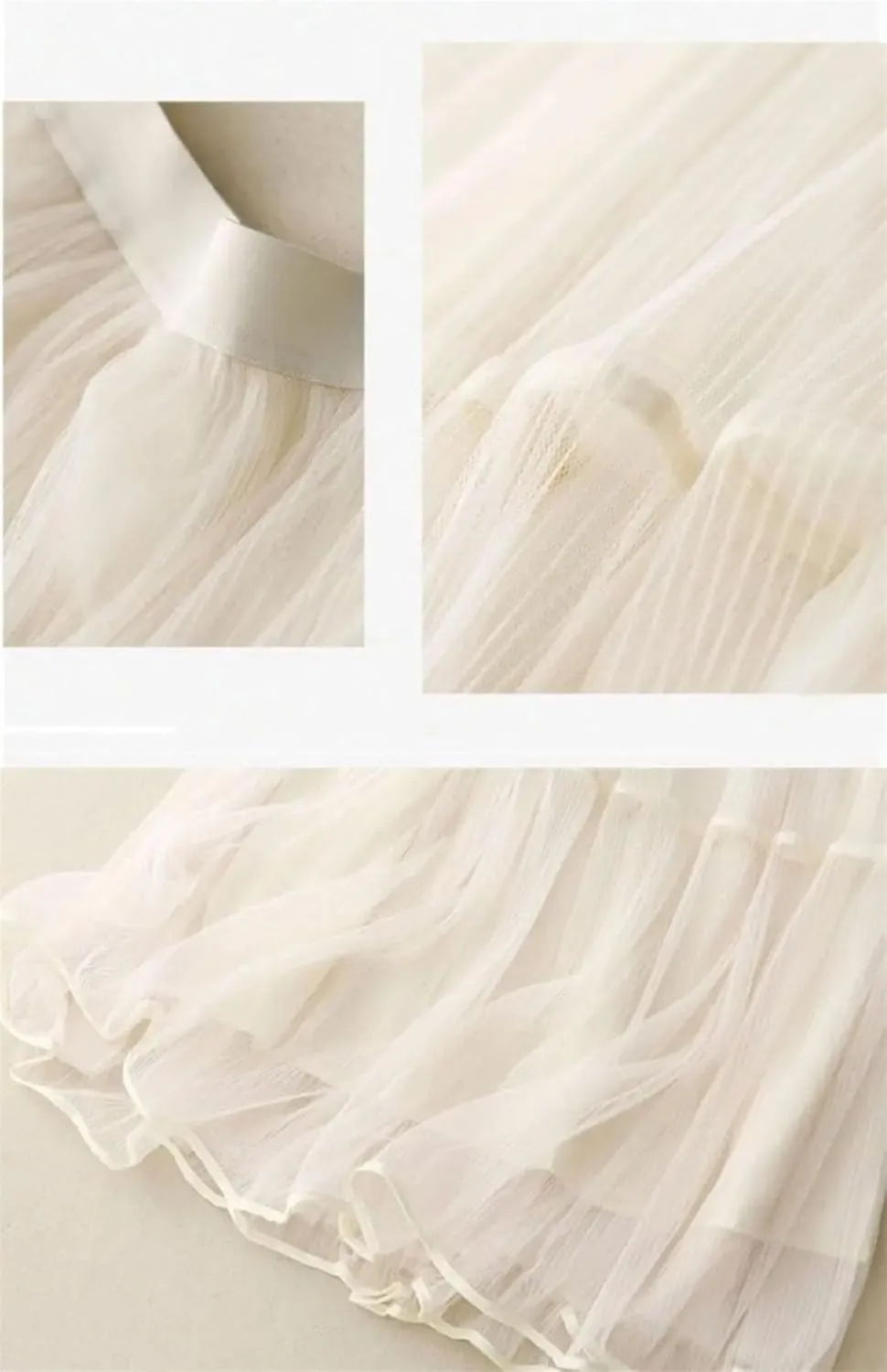 Women's Solid Color Pleated Skirt Female Midi Long Casual All-Match A-Line Skirts