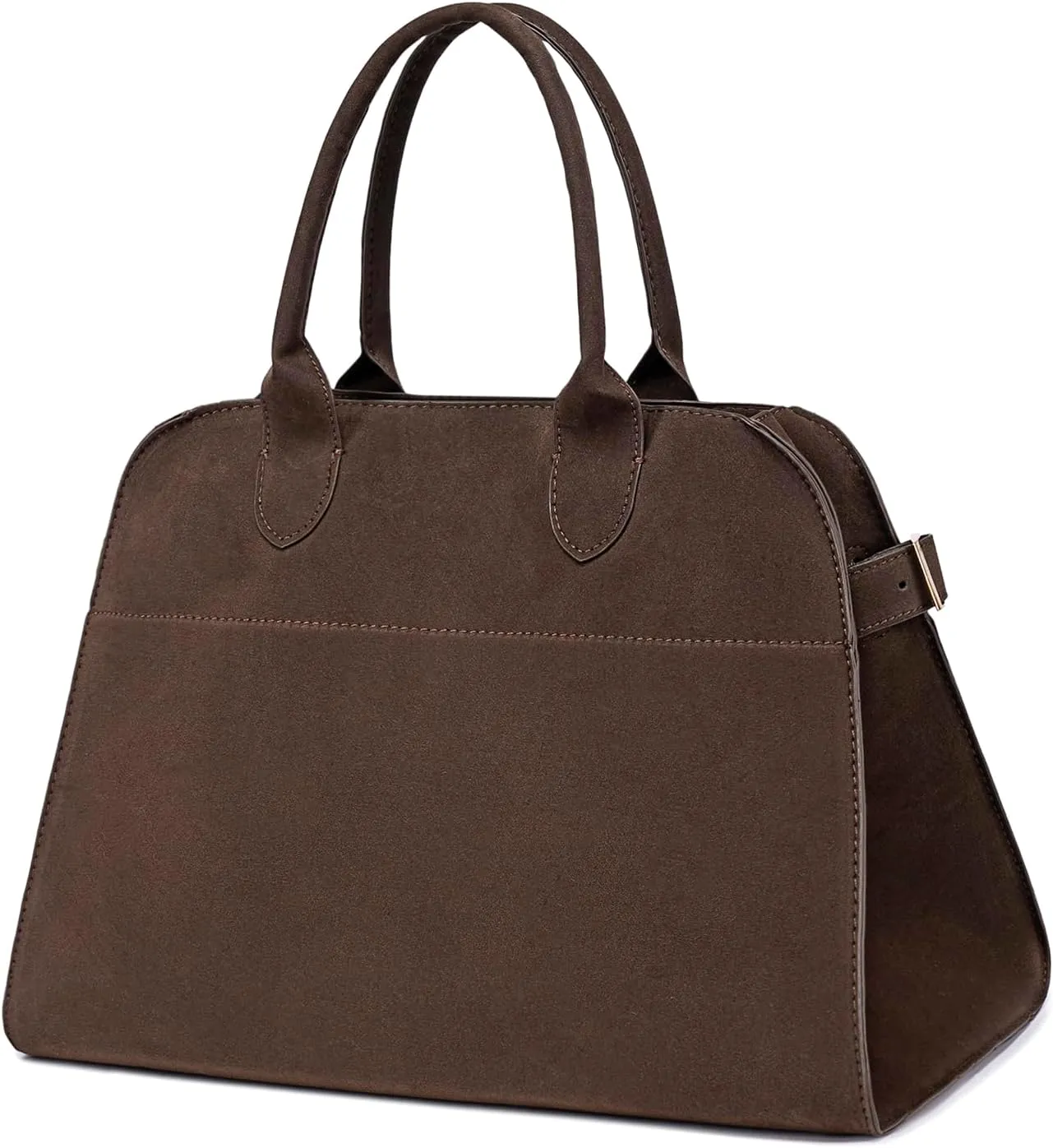 Womens Suede Tote Bag, Large Brown Suede Leather Handbag, Suede Bag, Ideal for Daily Use, Work, Shopping