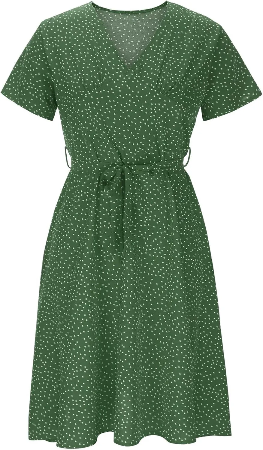 Women's Summer Beach Sundress Trendy V Neck Short Sleeve Floral Printed A Line Ruffle Dresses Floral Long Maxi Dress