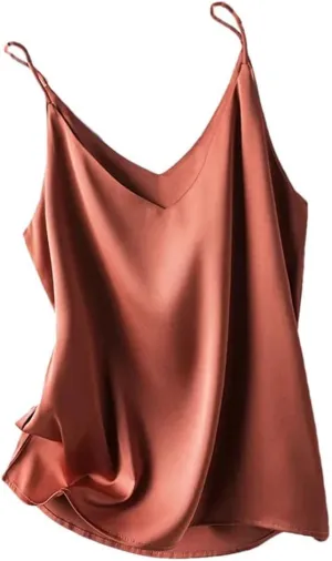 Women's Summer Clothing Slim V-Neck Short Temperament Inner Top One-Shoulder Camisole
