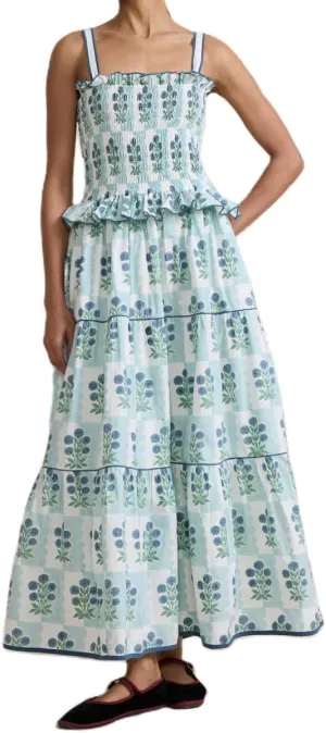 Womens Summer Maxi Dress Floral Sleeveless Smocked Maxi Dress Boho Spaghetti Strap A-Line Flowy Beach Long Sundress