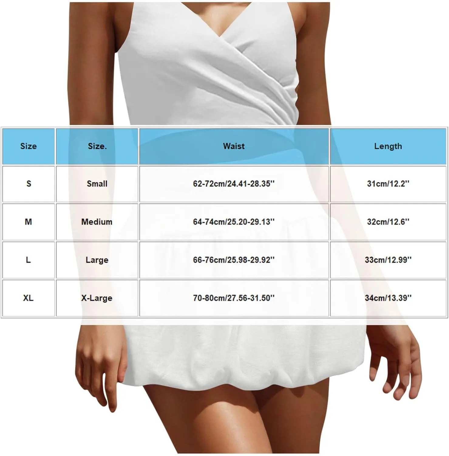 Women's Summer Mini Skirt Elastic High Waisted Cute A-Line Pleated Swing Ruffle Beach Vacation Short Skirts