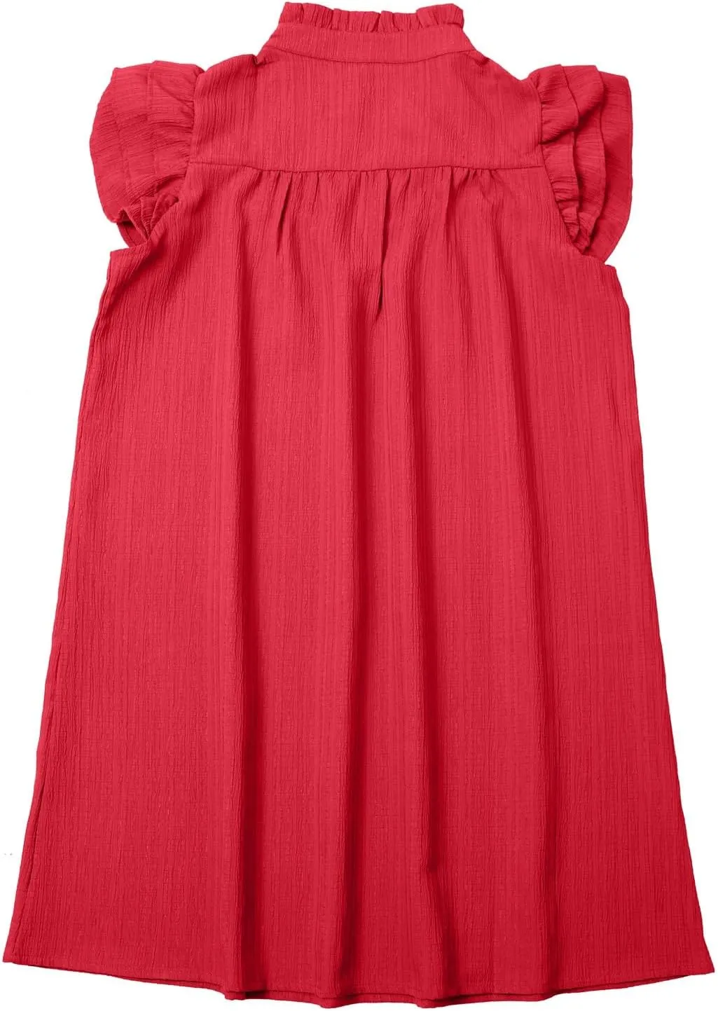 Womens Summer V-Neck Ruffle Cap Short Sleeve Pockets Mini Dress Sundress Boho Hawaiian Floral Tank Babydoll Dresses
