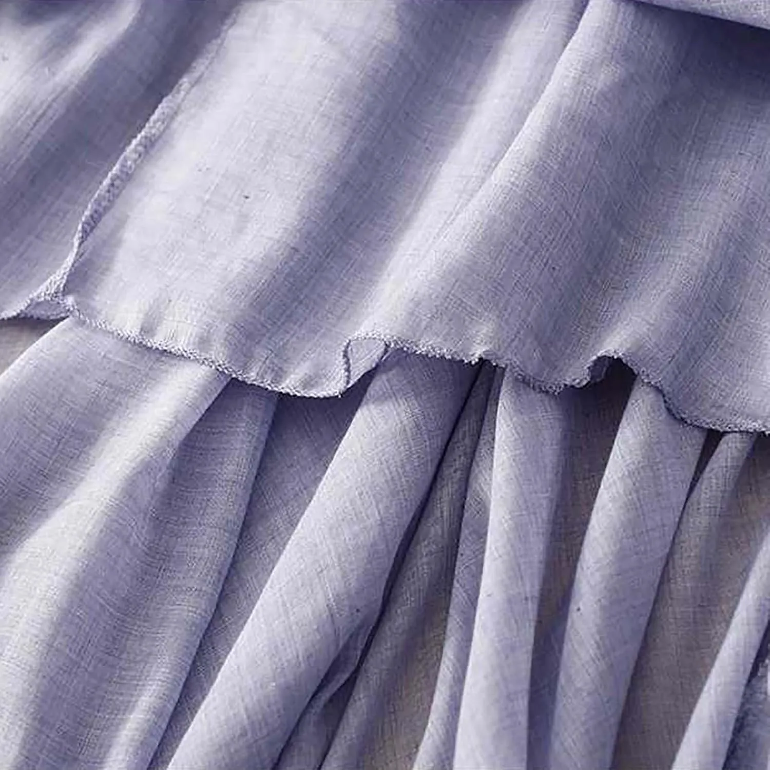 Women's Trendy Solid Ankle Ruffle Skirts Casual High Waist Elastic Midi Skirt Loose Pleated Flowy Hem Lounge Skirt