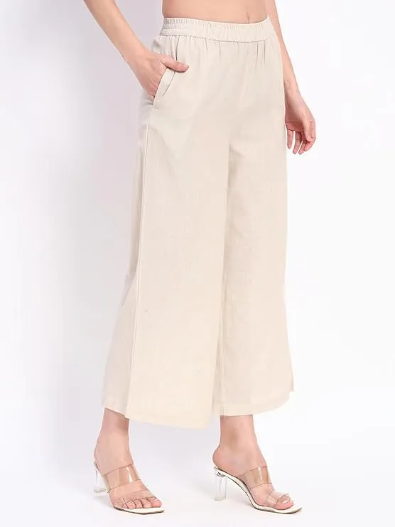 Women's Wide Leg Trouser's Pants Elastic High Waist Casual Yoga Workout Palazzo Pants & Trousers with Pockets
