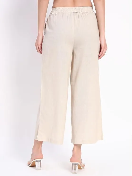 Women's Wide Leg Trouser's Pants Elastic High Waist Casual Yoga Workout Palazzo Pants & Trousers with Pockets