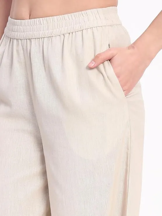 Women's Wide Leg Trouser's Pants Elastic High Waist Casual Yoga Workout Palazzo Pants & Trousers with Pockets