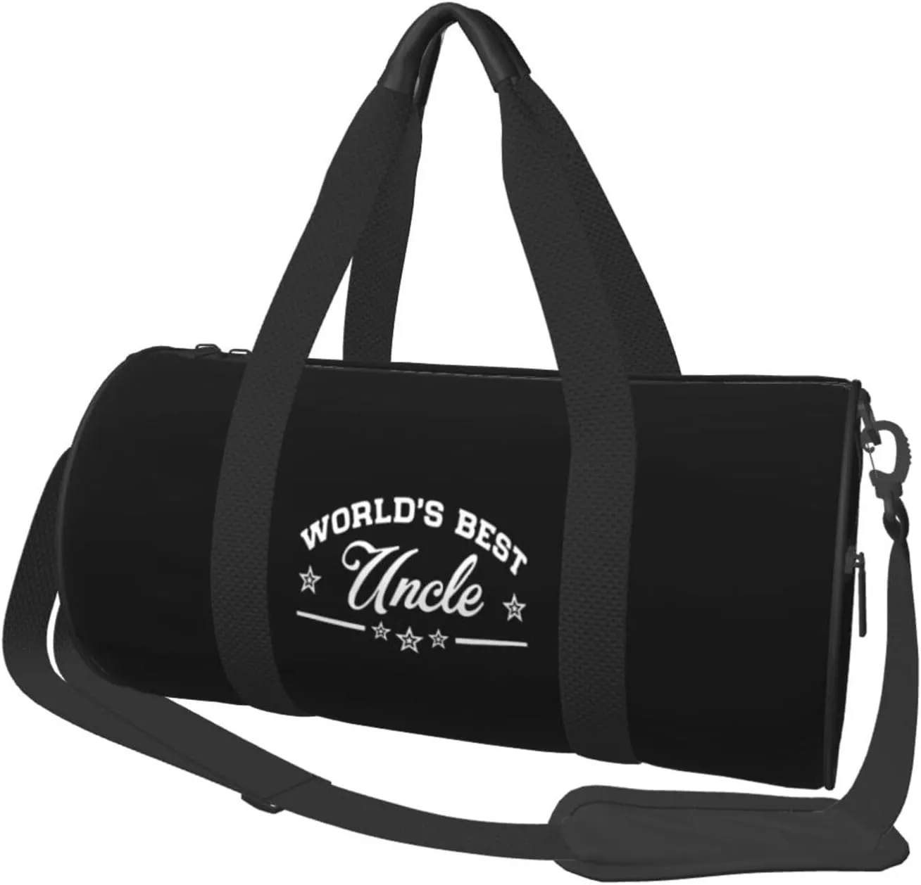 World's Best Uncle Convertible Garment Bag with Shoulder Strap, Carry on Garment Duffel Bag for Men Women - Rolling Foldable for Travel Luggage Bags (Black)