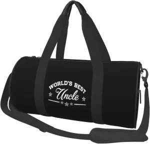 World's Best Uncle Convertible Garment Bag with Shoulder Strap, Carry on Garment Duffel Bag for Men Women - Rolling Foldable for Travel Luggage Bags (Black)