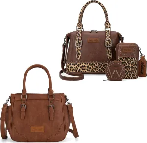 Wrangler 4Pcs Doctor Bag Set for WomenTop Handle Purse Hobo Shoulder Satchel Handbags Crossbody