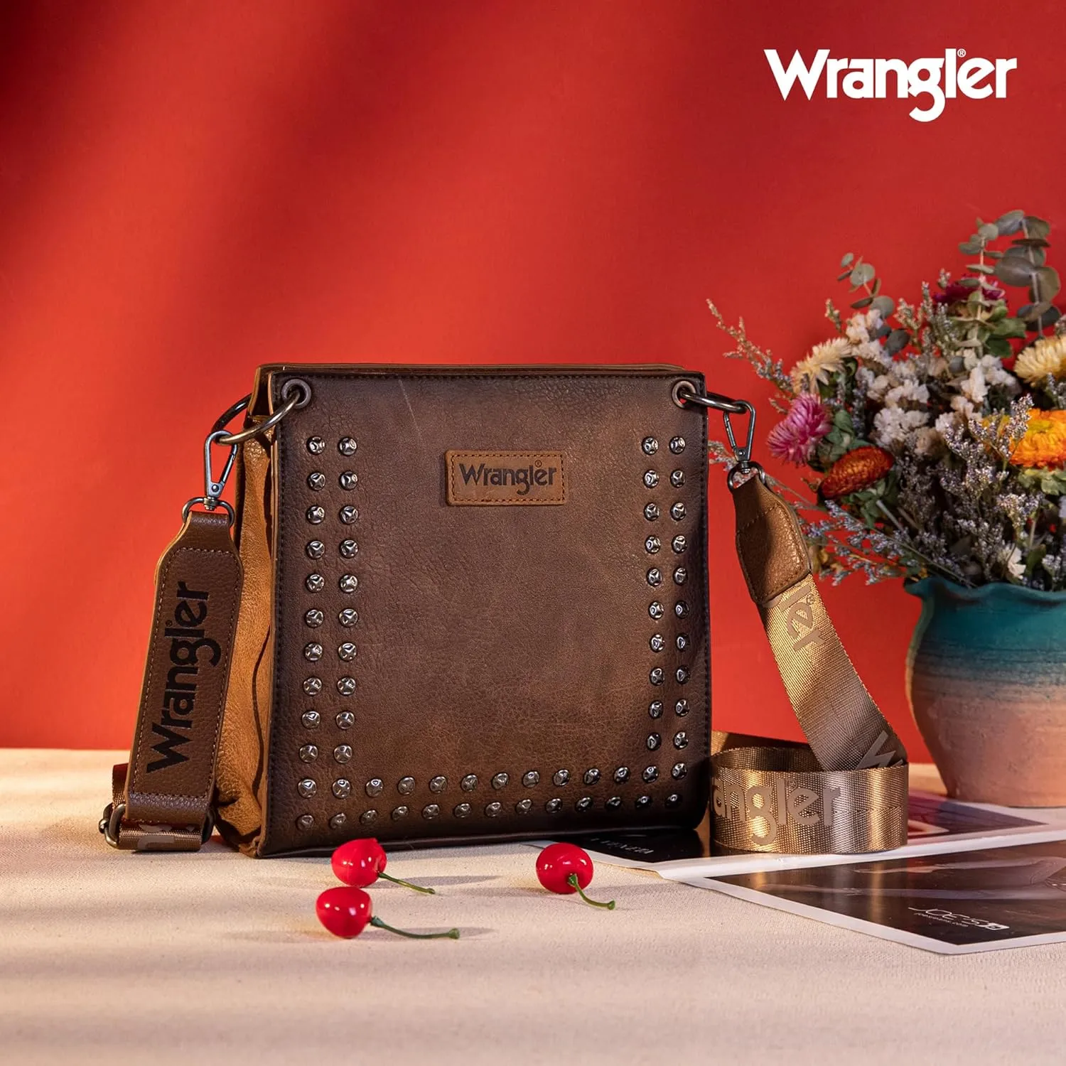Wrangler Tote Shoulder Purse for Women Western Solid Vintage Satchel Crossbody Bag