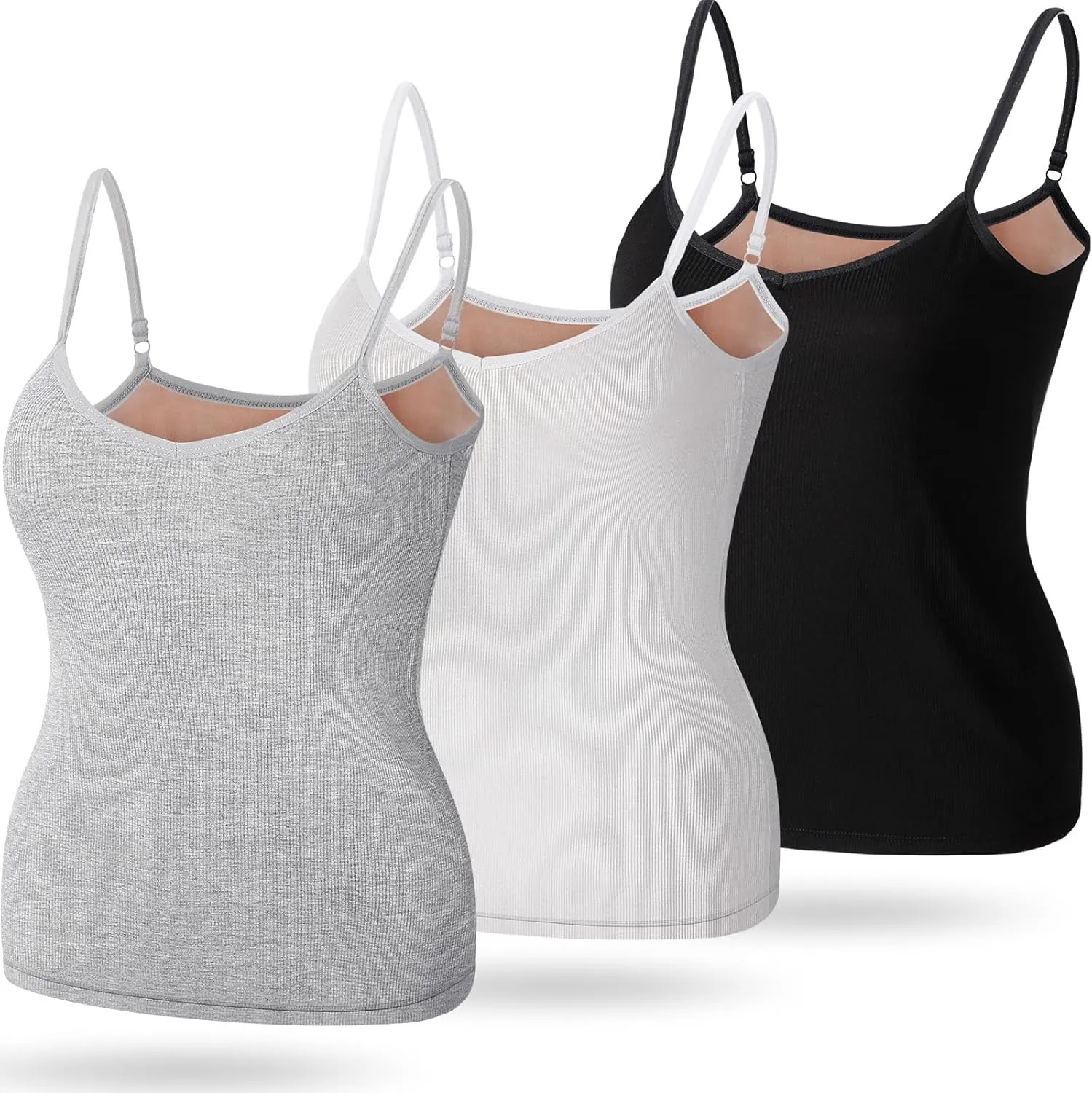 Xtinmee Thermal Tank Top for Women Spaghetti Straps Camisole Fleece Lined Camisole Underwear Vest