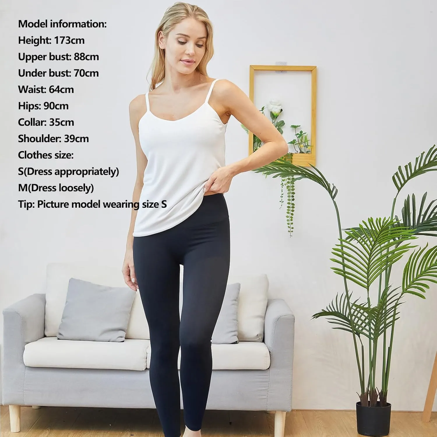 Xtinmee Thermal Tank Top for Women Spaghetti Straps Camisole Fleece Lined Camisole Underwear Vest